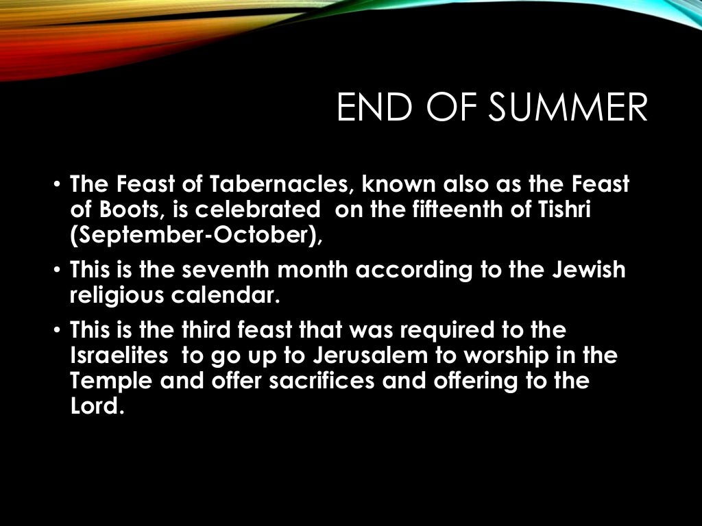 Feast of tabernacles