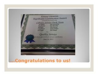 …Congratulations to us!
 