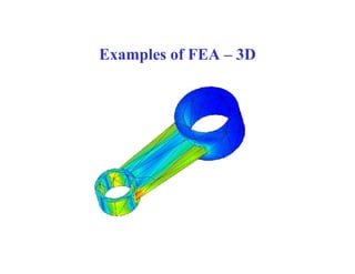 Examples of FEA – 3D
 