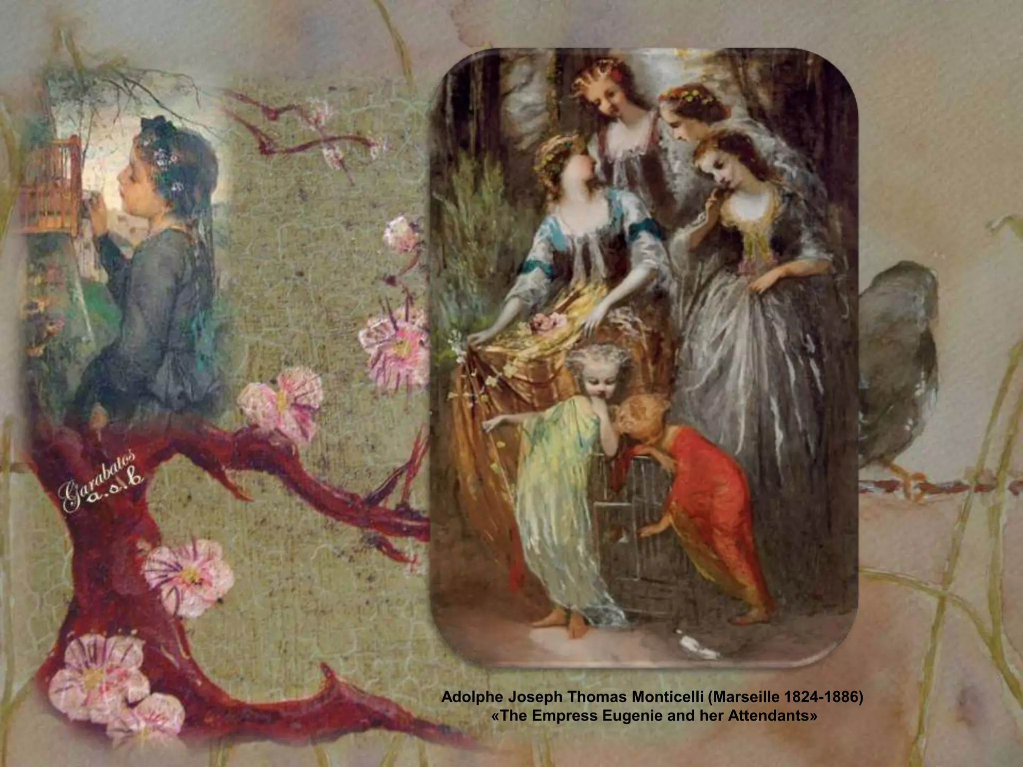 Adolphe Joseph Thomas Monticelli (Marseille 1824-1886)
      «The Empress Eugenie and her Attendants»
 