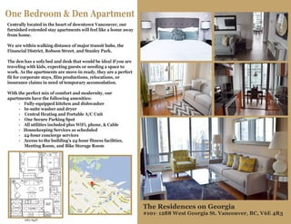 One-Bedroom and Den Apartment at The Residences of Georgia
