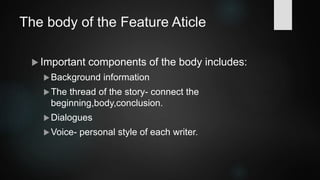 Feature Writing | PPTX