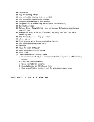 Feature and facilities