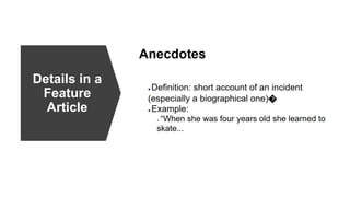 Details in a
Feature
Article
 