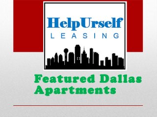 Featured Dallas
Apartments
 
