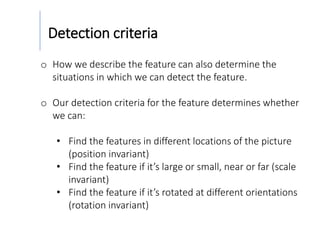 Feature detection - Image Processing | PPTX
