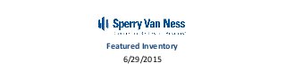 Featured Inventory
6/29/2015
 