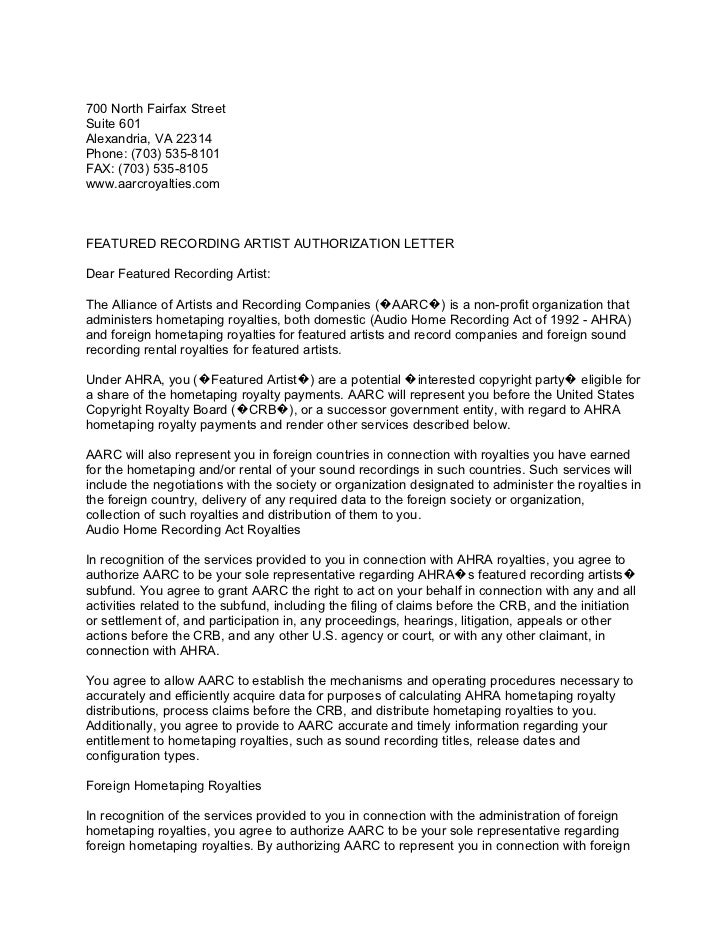 sample authorization letter to release information
