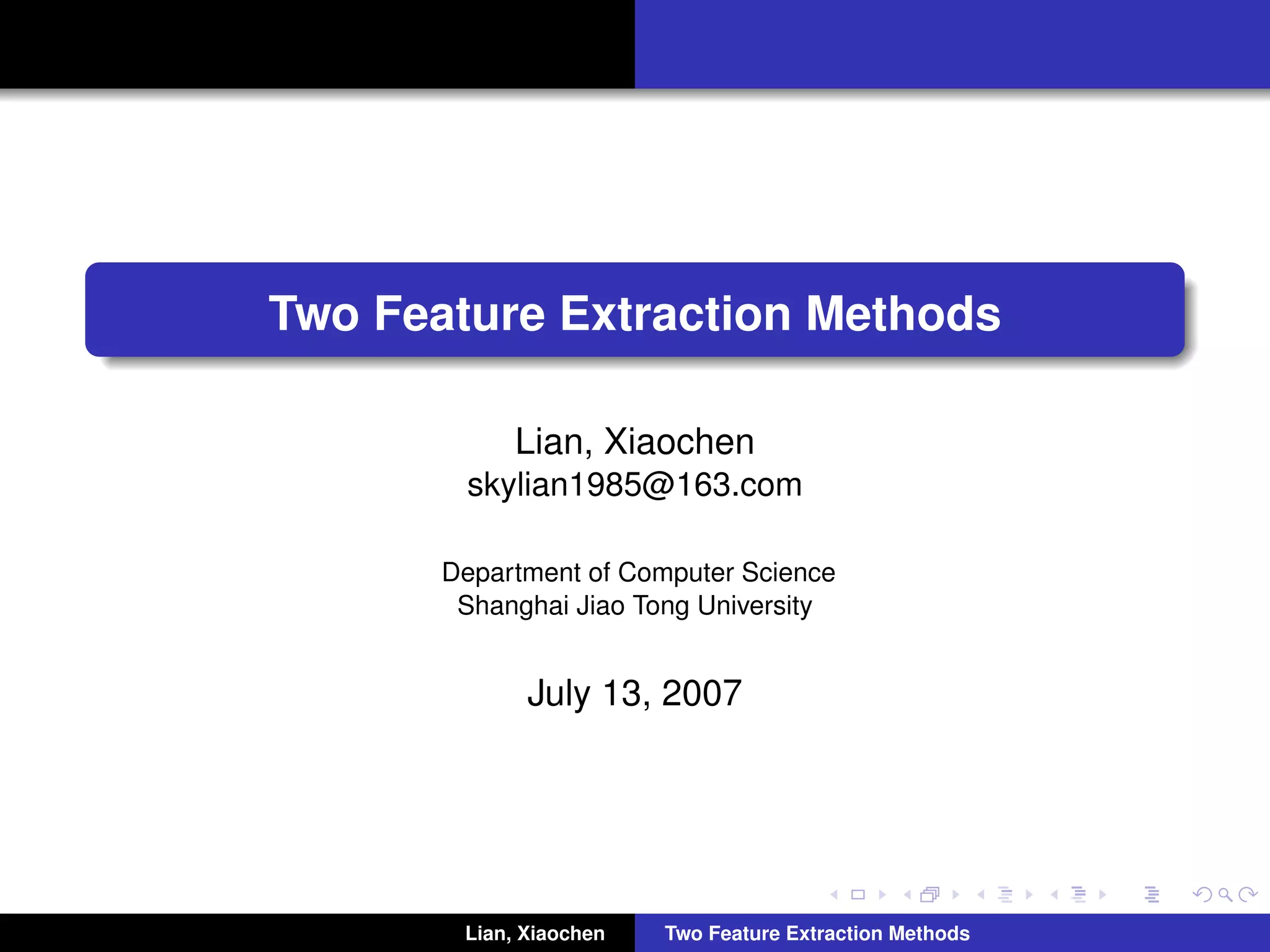 Feature Extraction