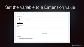 @danaluther
Set the Variable to a Dimension value
 