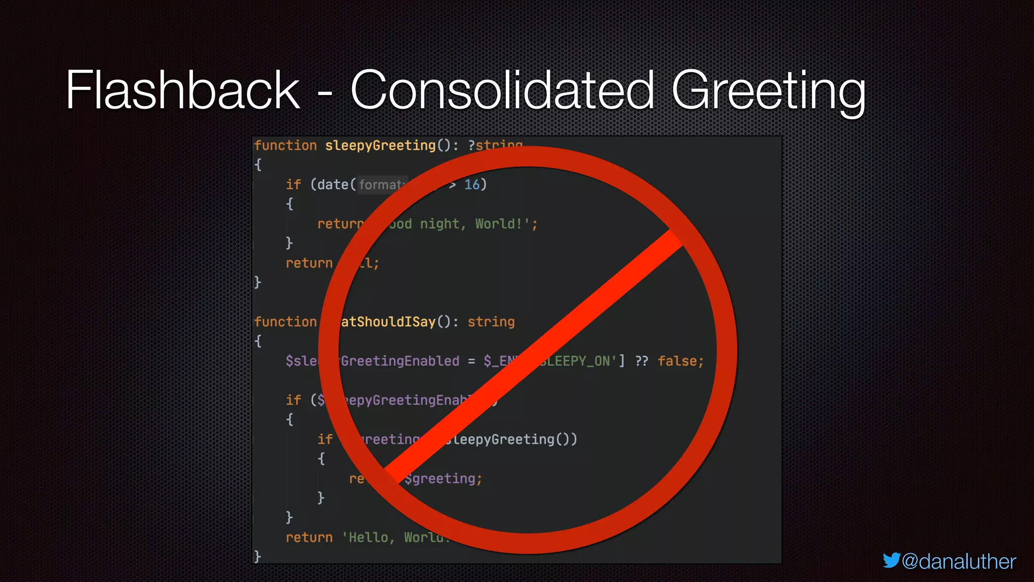 @danaluther
Flashback - Consolidated Greeting
 