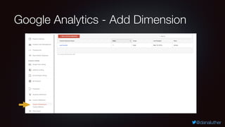 @danaluther
Google Analytics - Add Dimension
 