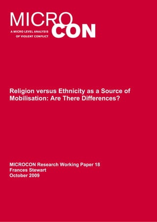 Religion Versus Ethnicity As A Source Of Mobilisation Are There Diff Religion Versus Ethnicity As A Source Of Mobilisation Are There Diff