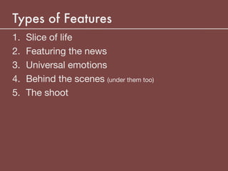 Feature photos (covers, packages, photoshoots) | PDF