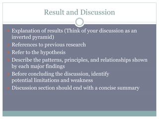 Parts of Research paper | PPTX