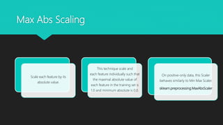Feature scaling | PPTX