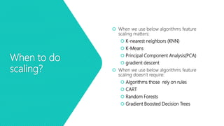 Feature scaling | PPTX