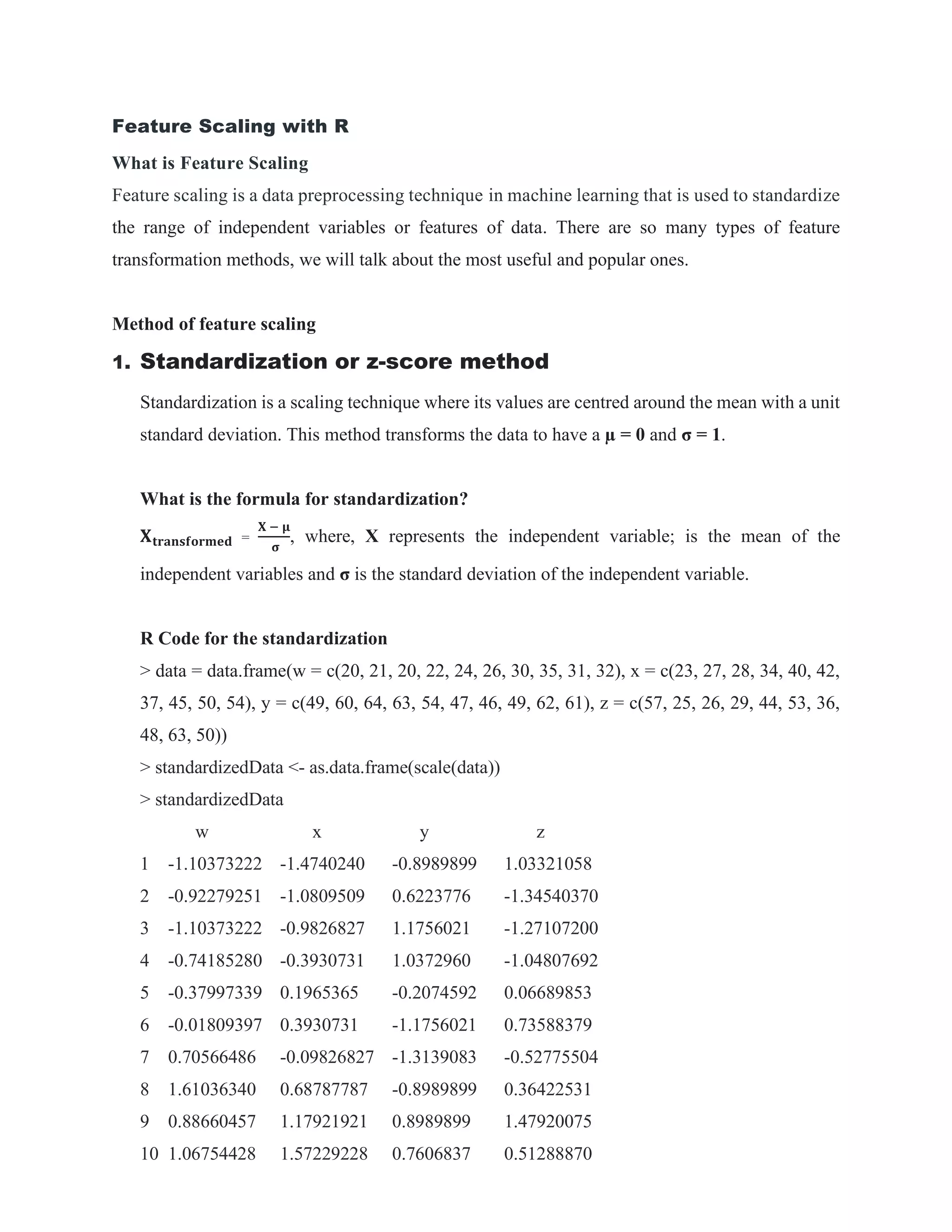 Feature Scaling with R.pdf
