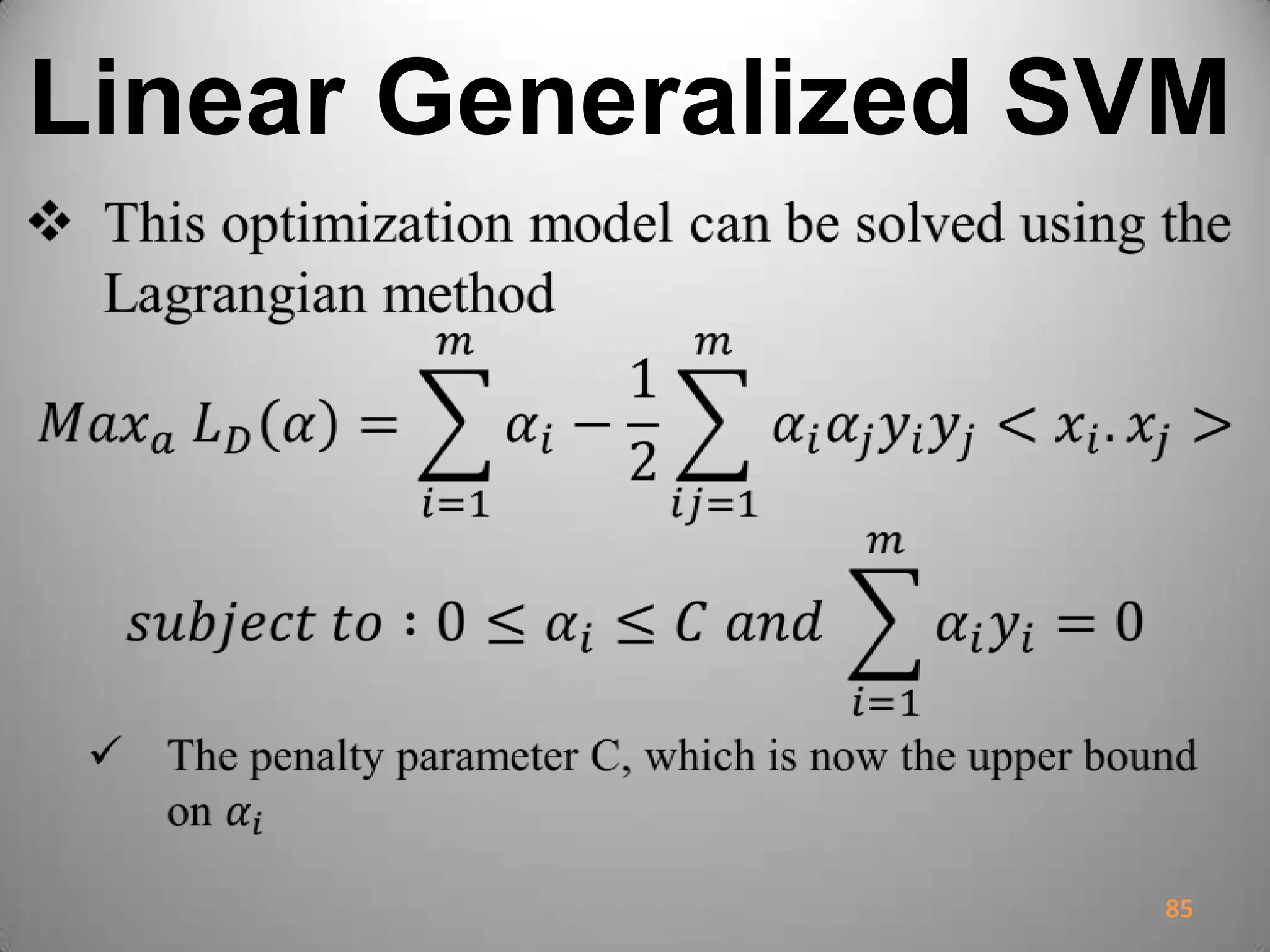Linear Generalized SVM
85
 