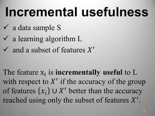 Incremental usefulness
19
 