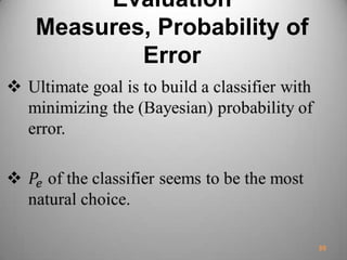Evaluation
Measures, Probability of
Error
39
 