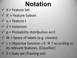 Notation
8
 