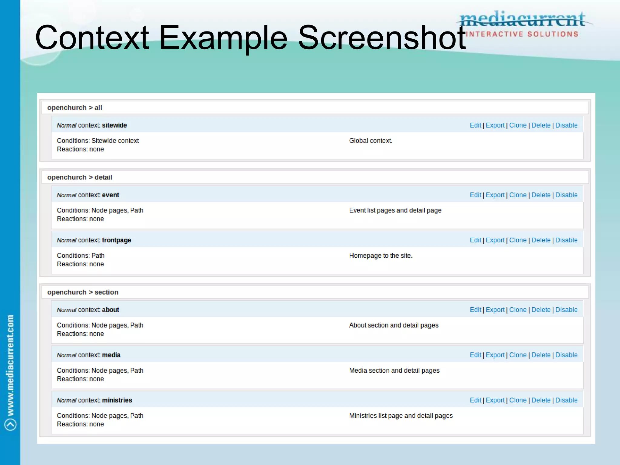 Context Example Screenshot
 