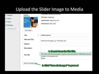 Upload the Slider Image to Media