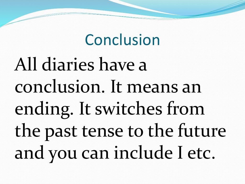 Features Of A Diary Entry