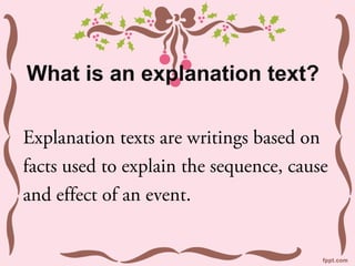 What Is An Example Of An Explanation Text? – EFNFA