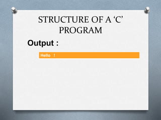 Features of 'c' program | PPTX