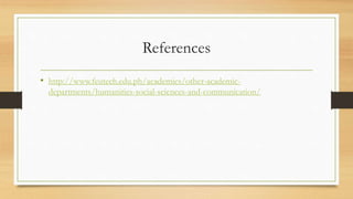 Features of FEU Tech Library and English Resource Center | PPTX