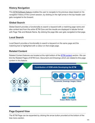 Features of IETM Interactive Electronic Technical Manual Code and ...