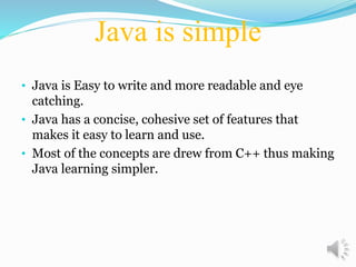 Features of java | PPTX
