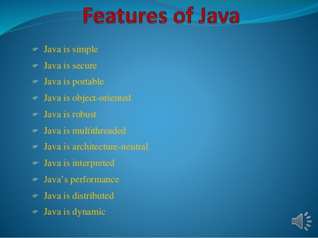 Features of java