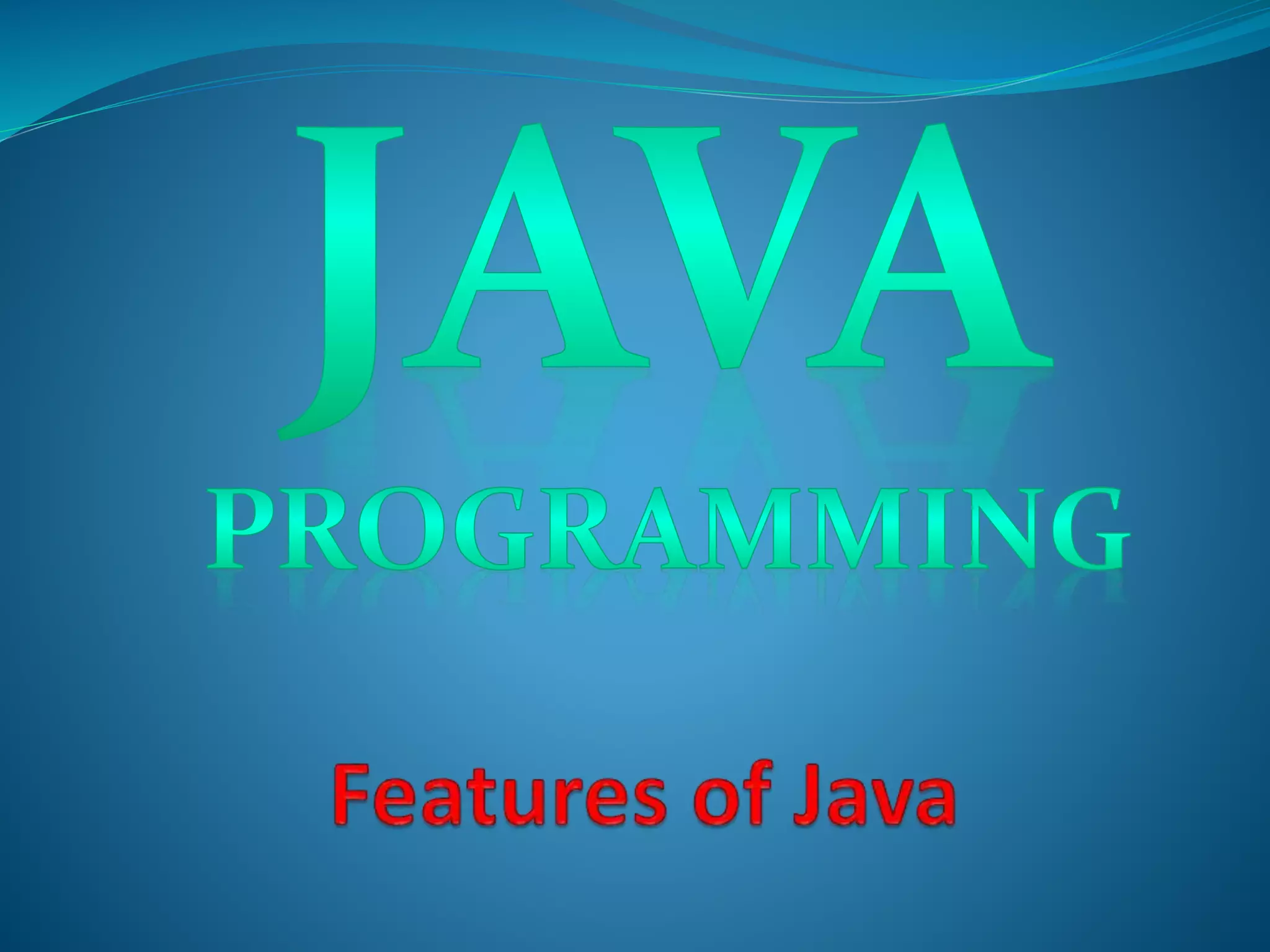 Features of java | PPT
