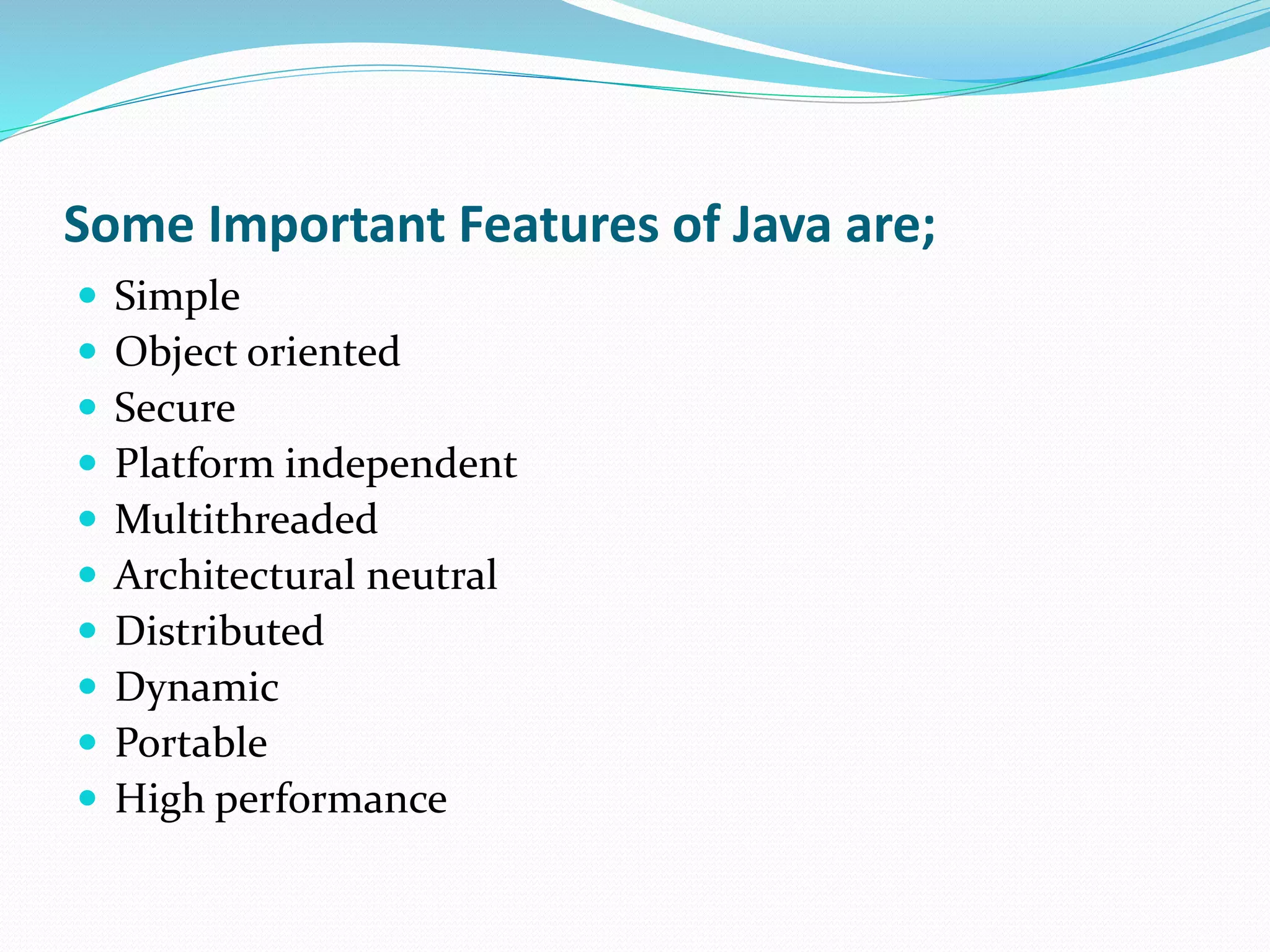 Features of java | PPT