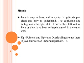 Features of java | PPT