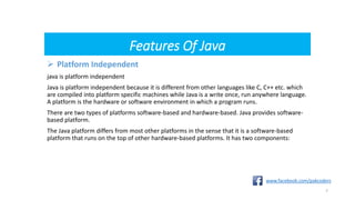 Features of java Part - 3 | PPT