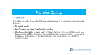 Features of java Part - 3 | PPT