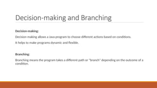 Features of Java.pptx Data types, variables and its types, various ...