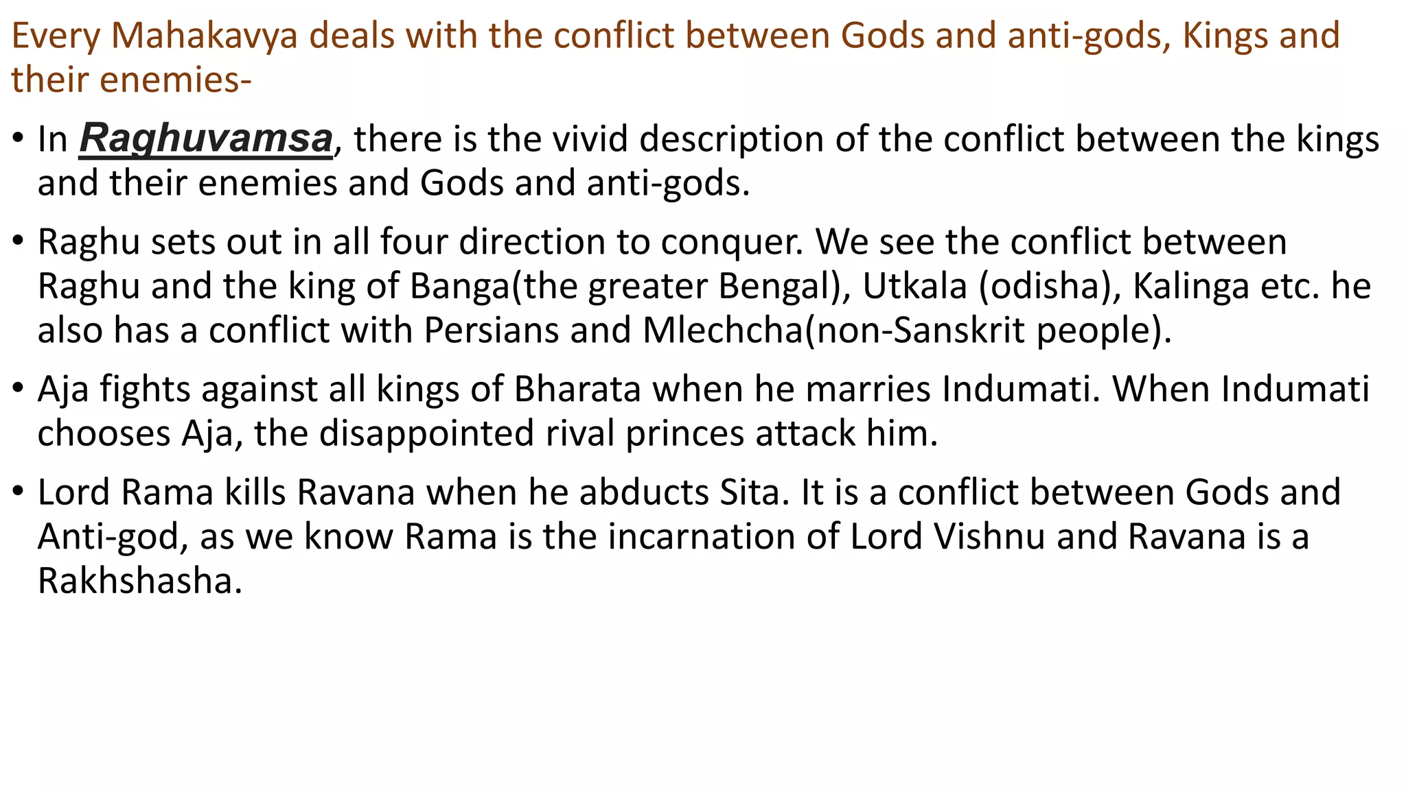 Features of Mahakavya in Kalidasa’s Raghuvamsa.pptx