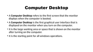 Understanding the Computer Desktop and Graphical User Interface ...