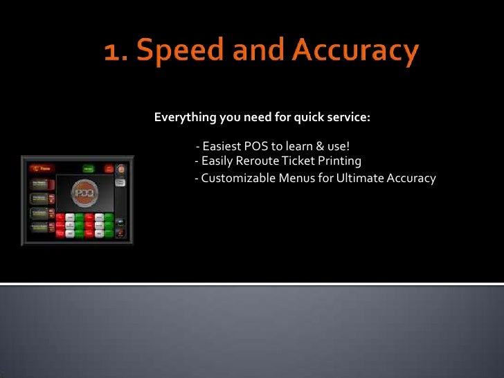 The PDQ POS System Quick Service Features