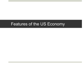 Features of the US Economy
 