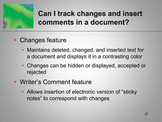 Formatting Features of Writer | PPTX