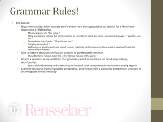 Unclear Syntax Feature Structure Unification Syntactic Parser 2.0 | PDF
