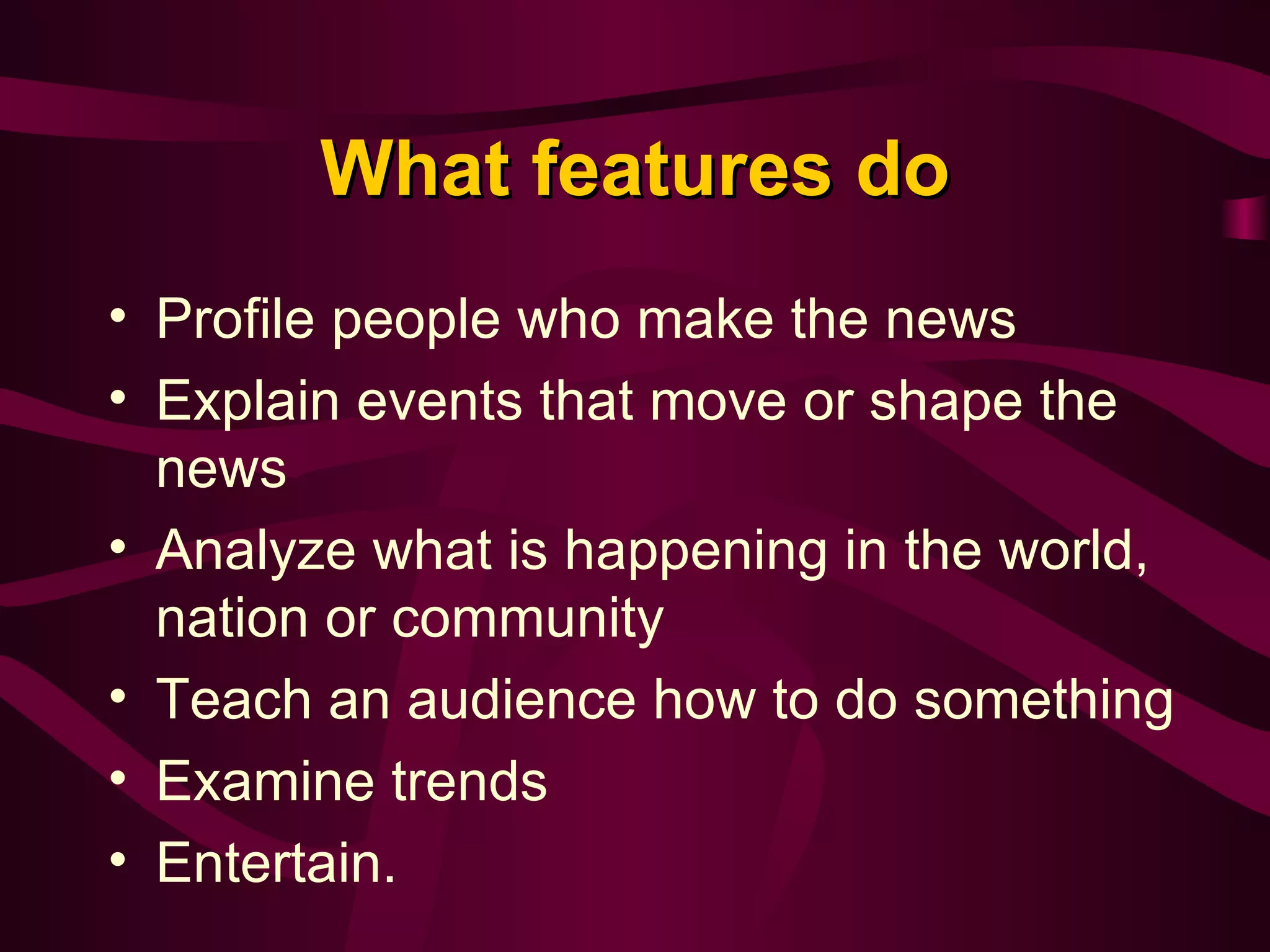 Feature writing | PPT