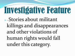 Feature writing | PPT