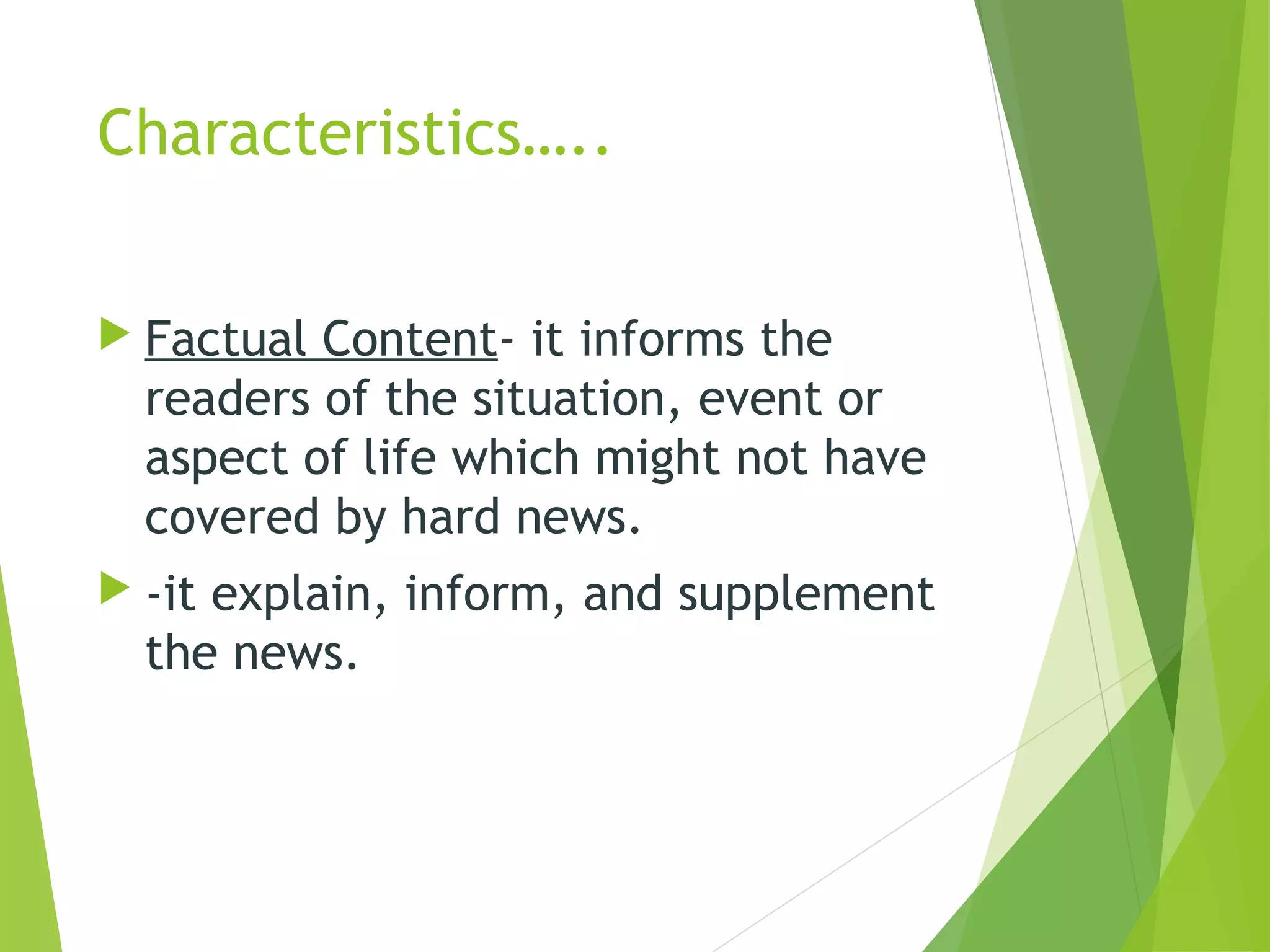 Feature writing | PPT
